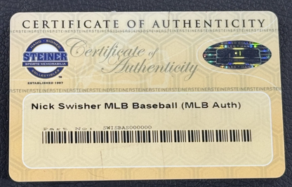 Nick Swisher Signed Official MLB Baseball W/Case Auto Steiner MLB COA NY Yankees