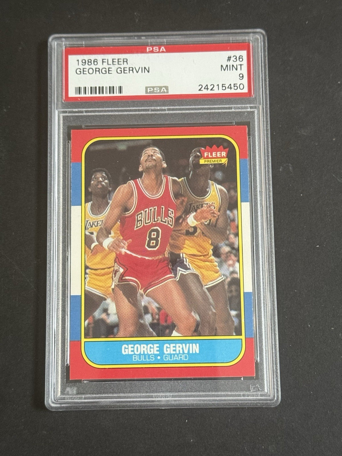 PSA 9 1986 Fleer #36 George Gervin Chicago Bulls MINT  HOF