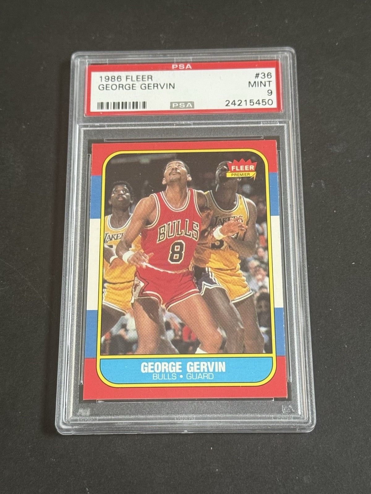 PSA 9 1986 Fleer #36 George Gervin Chicago Bulls MINT  HOF