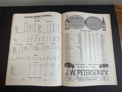 Chicago Bears vs Detroit Lions December 3  1961 Football Program Wrigley Field