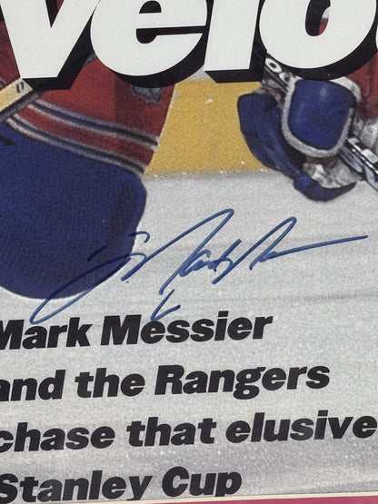 Mark Messier Signed 16x20 SI Photo 1994 Framed Auto Steiner COA NY Rangers HOF