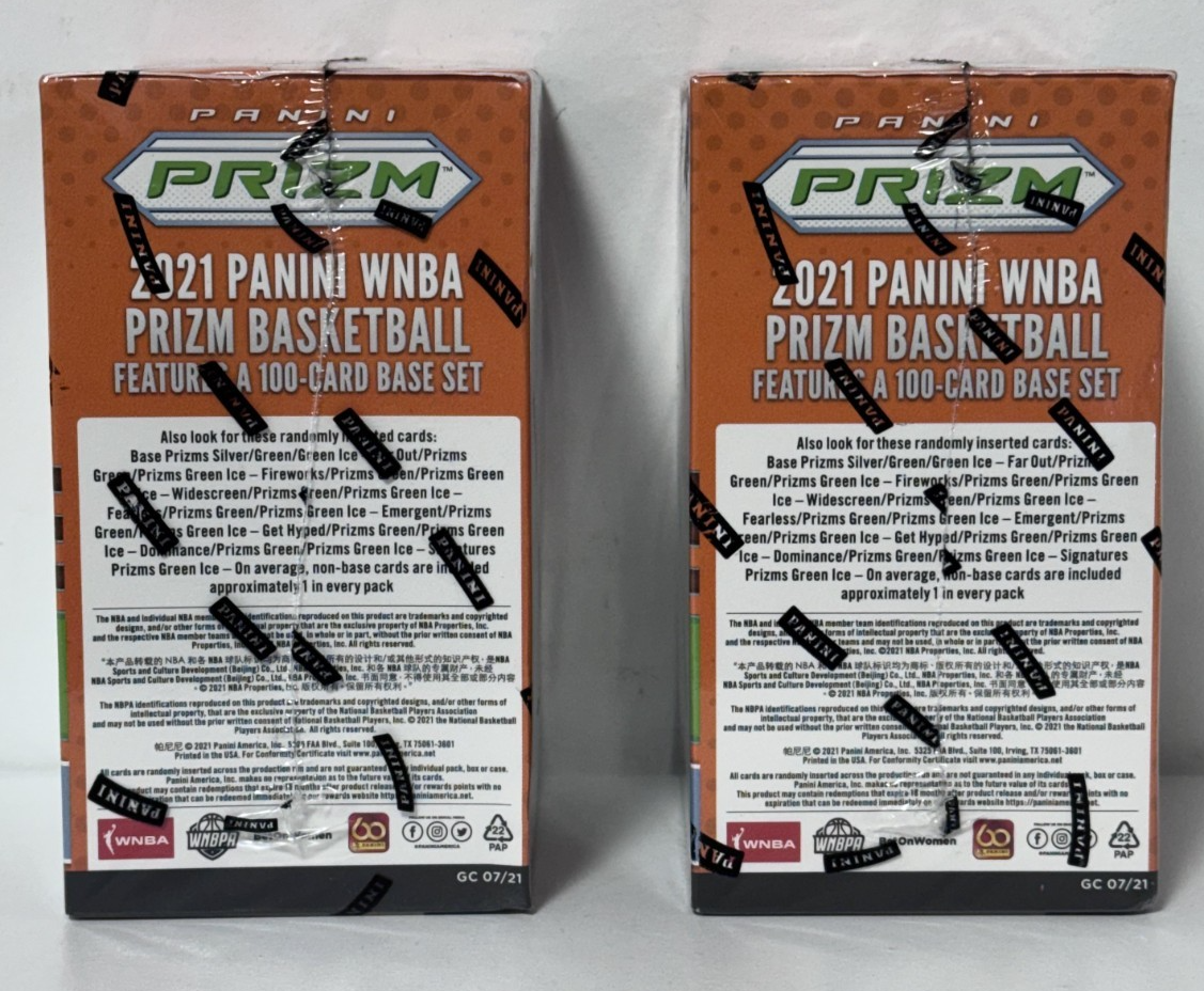 2021 Panini WNBA Prizm Blaster Lot Of 2 Factory Sealed Sophie Cunningham RC