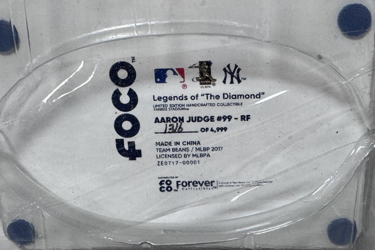 Aaron Judge Legends Of The Diamond Foco Bobblehead LE /5000 NY Yankees W/Box