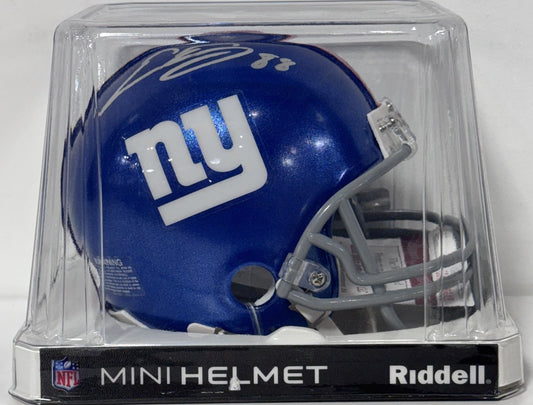 Evan Engram Signed New York Giants Riddell Mini Helmet Auto JSA COA