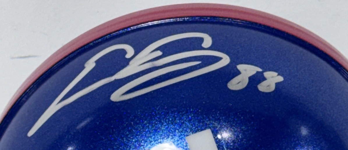 Evan Engram Signed New York Giants Riddell Mini Helmet Auto JSA COA