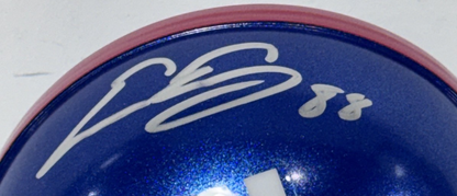 Evan Engram Signed New York Giants Riddell Mini Helmet Auto JSA COA
