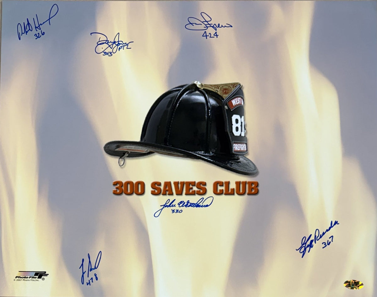 300 Saves Club Signed 16x20 Photo Lee Smith JOHN Franco Reardon 6 Auto MAB COA