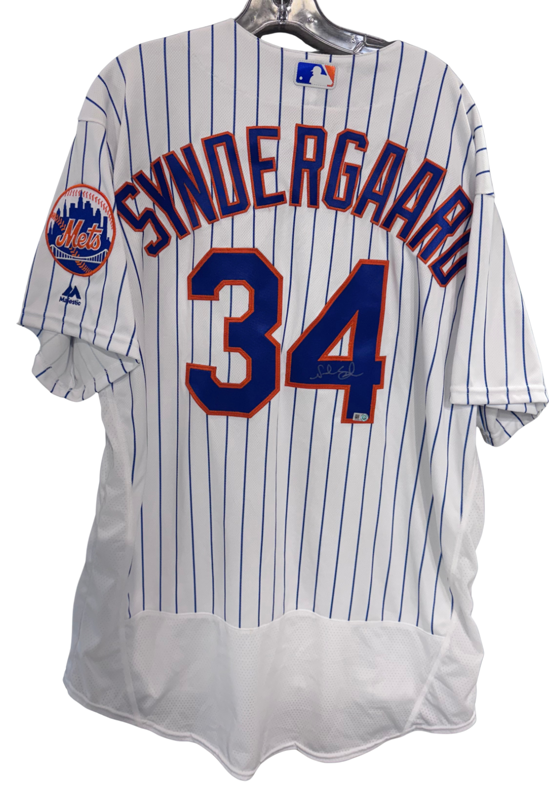 Noah Syndergaard Signed Ny Mets Majestic Authentic Jersey #34 Auto MLB Holo COA