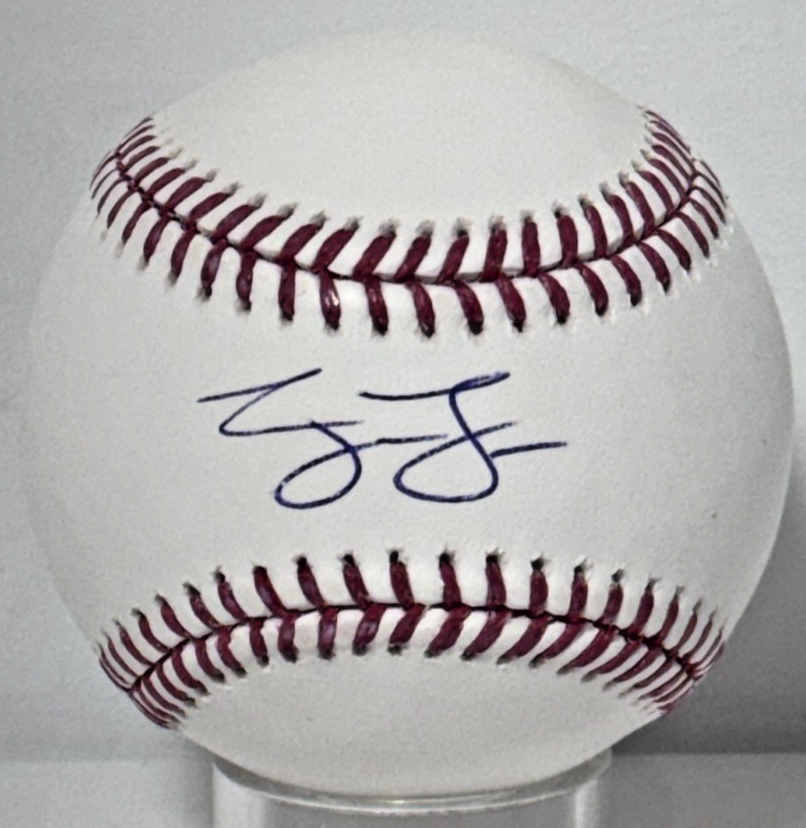 George Lombard Jr Signed Official MLB Baseball Auto BAS COA NY Yankees