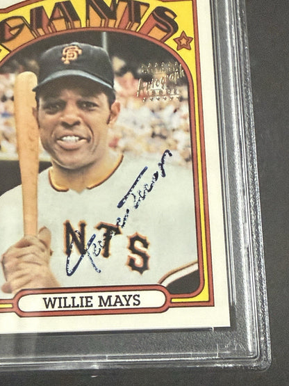 1996 TOPPS 1972 REPRINT WILLIE MAYS Hand Signed CERTIFIED AUTO PSA Coa Hof