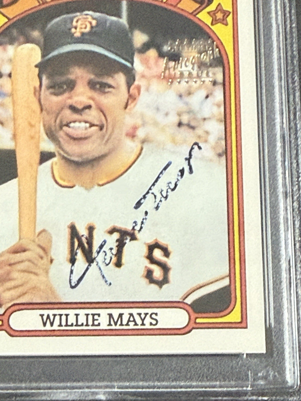 1996 TOPPS 1972 REPRINT WILLIE MAYS Hand Signed CERTIFIED AUTO PSA Coa Hof