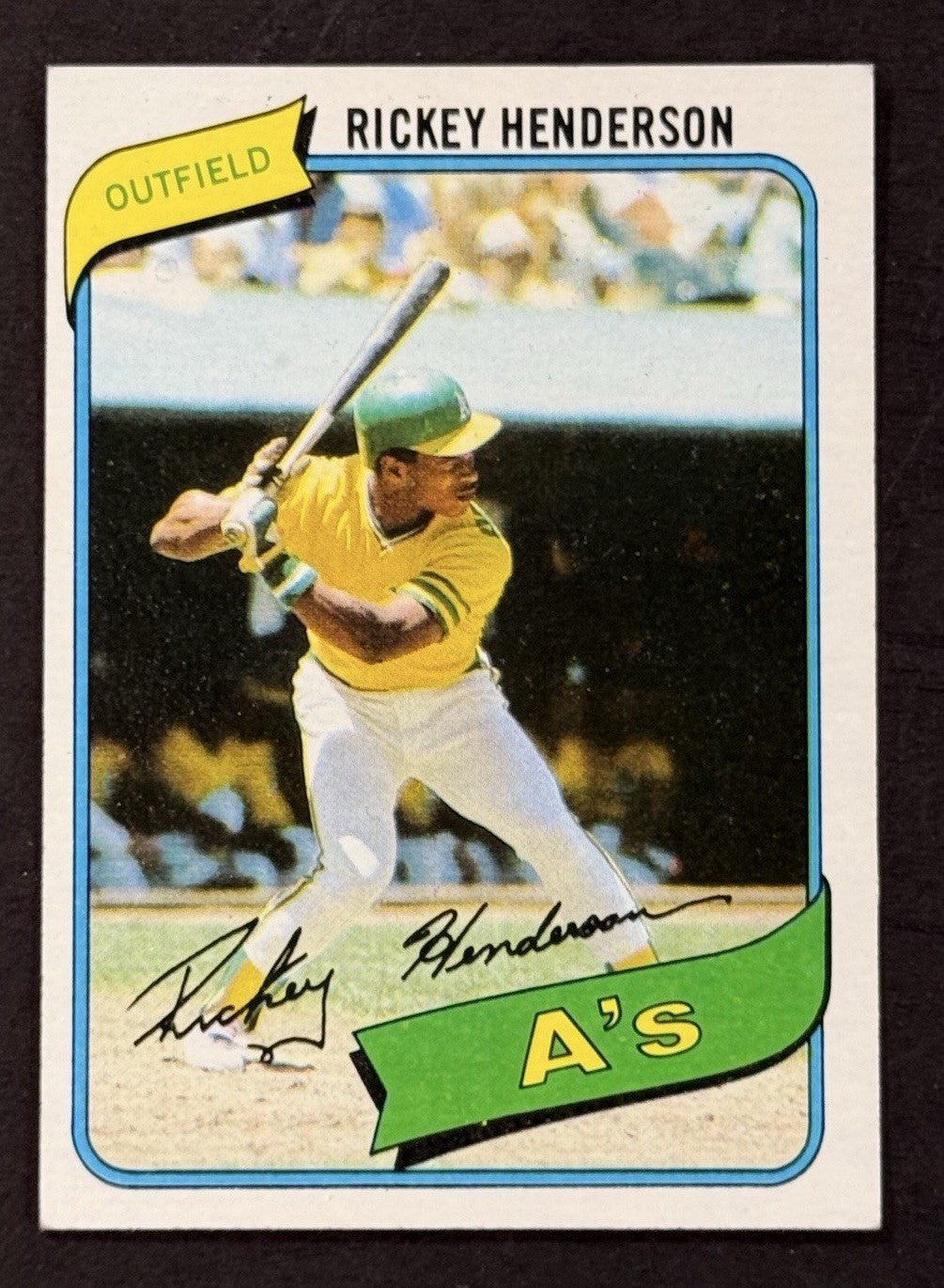 RICKEY HENDERSON 1980 Topps Baseball Rookie #482 Oakland A’s Rc Nm Nice HOF