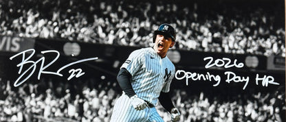 Ben Rice Signed 11x14 Photo Framed Yankees 2026 Opening Day HR Auto LE Steiner