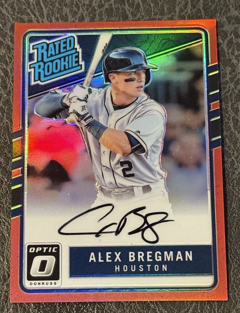 2017 Optic Alex Bregman Rated ROOKIE Signed On Card Mint Auto 22/25 Astros