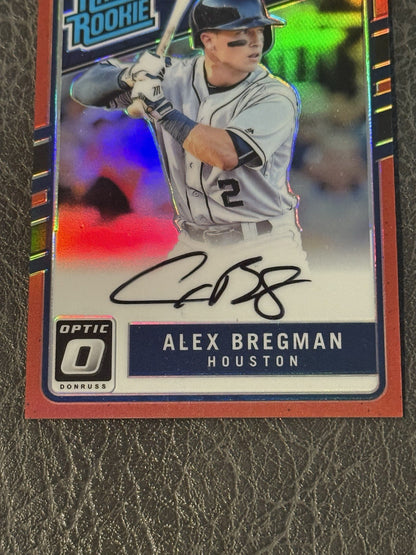 2017 Optic Alex Bregman Rated ROOKIE Signed On Card Mint Auto 22/25 Astros