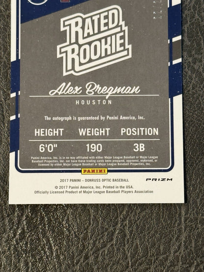 2017 Optic Alex Bregman Rated ROOKIE Signed On Card Mint Auto 22/25 Astros