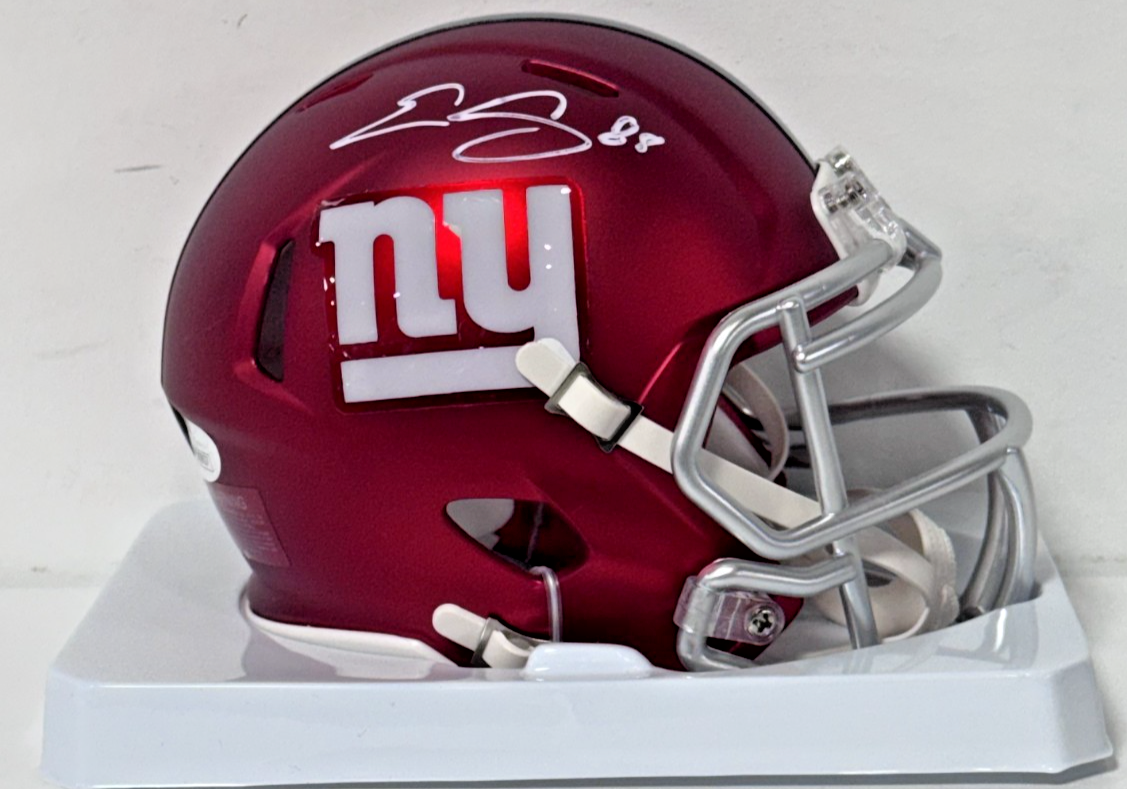 Evan Engram Signed NY Giants Riddell Blaze Alternate Mini Helmet Auto JSA COA