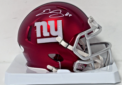Evan Engram Signed NY Giants Riddell Blaze Alternate Mini Helmet Auto JSA COA