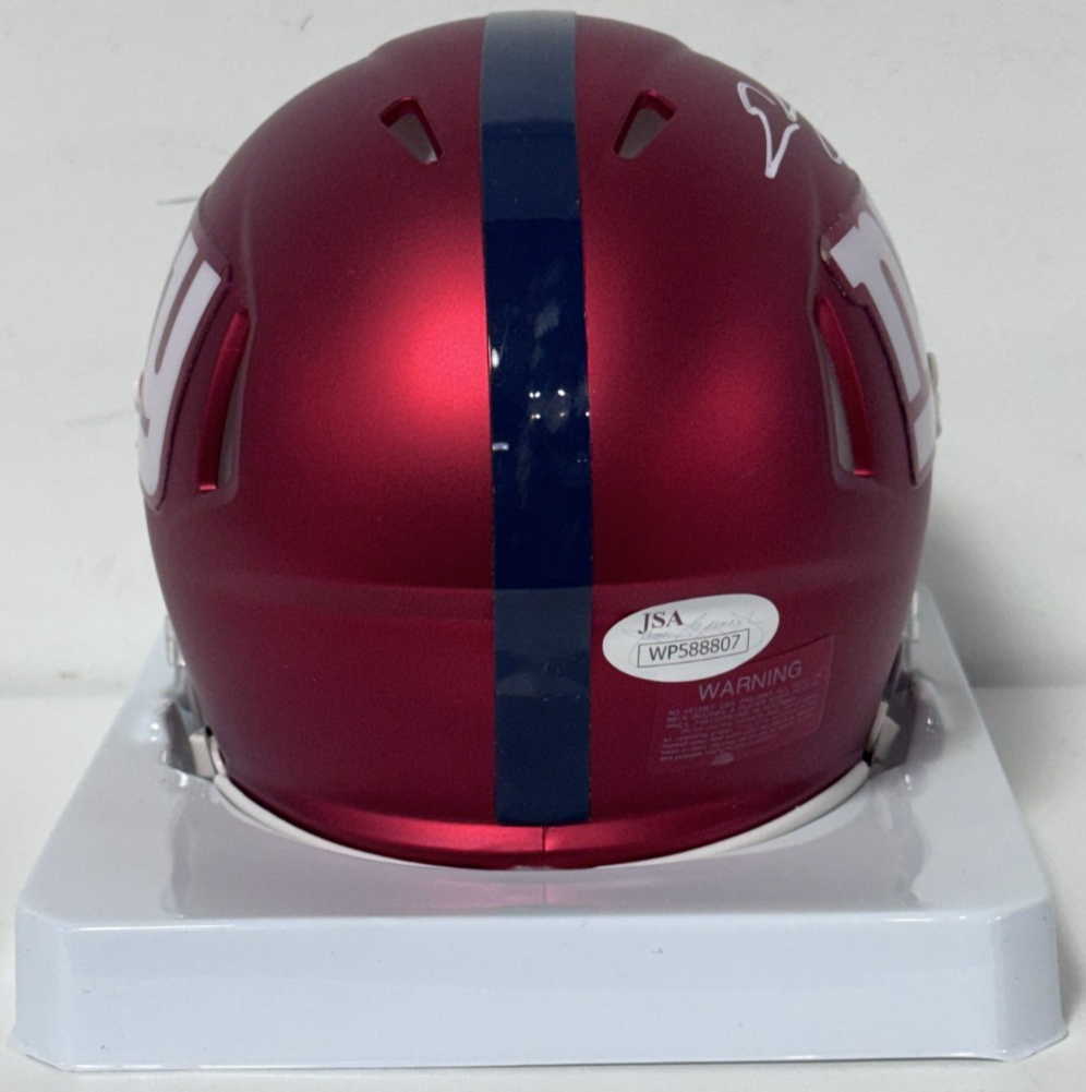 Evan Engram Signed NY Giants Riddell Blaze Alternate Mini Helmet Auto JSA COA