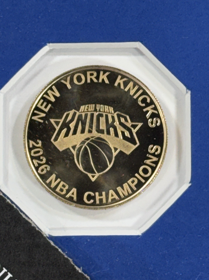 NY Knicks 2026 Road to the NBA Finals Bronze Coin Ticket Highland Mint Brunson