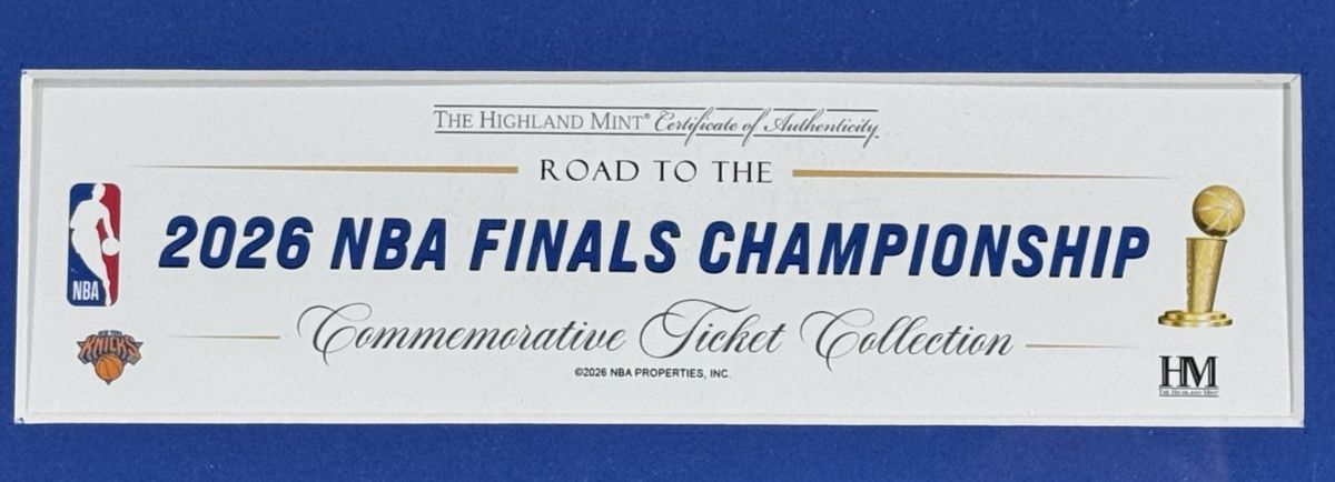 NY Knicks 2026 Road to the NBA Finals Bronze Coin Ticket Highland Mint Brunson