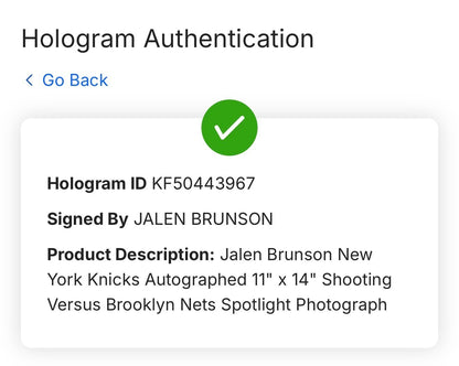 Jalen Brunson Signed 11x14 Framed Photo NY Knicks Auto Finals MVP Fanatics COA