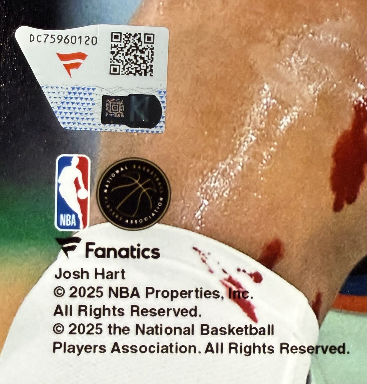 Josh Hart Signed 8x10 Framed Bleeding Playoff Photo NY Knicks Auto Fanatics COA