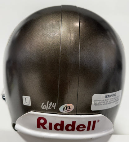 Cadillac Williams Signed TB Buccaneers Replica Helmet Rookie Stat Auto Elite COA