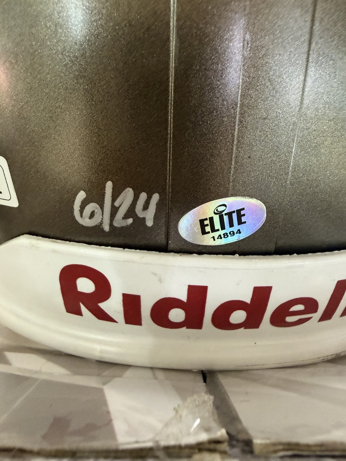 Cadillac Williams Signed TB Buccaneers Replica Helmet Rookie Stat Auto Elite COA