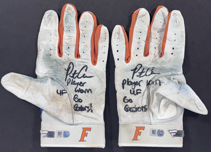 Pete Alonso Florida Gators Signed Worn Batting Gloves Auto Fanatics Mets Orioles