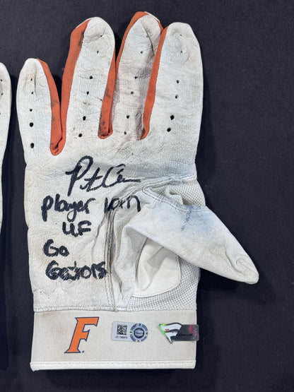 Pete Alonso Florida Gators Signed Worn Batting Gloves Auto Fanatics Mets Orioles