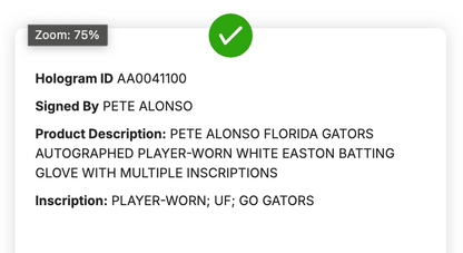 Pete Alonso Florida Gators Signed Worn Batting Gloves Auto Fanatics Mets Orioles