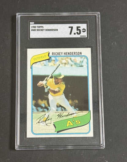 1980 Topps #482 Rickey Henderson Rookie SGC 7.5 NM+ Looks Nicer Razor Sharp HOF