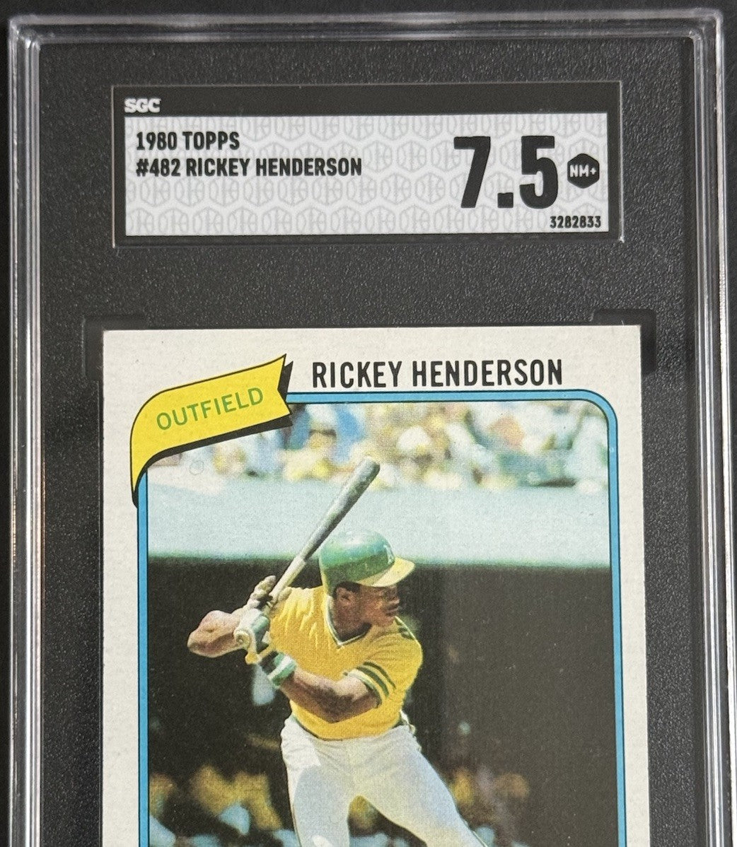 1980 Topps #482 Rickey Henderson Rookie SGC 7.5 NM+ Looks Nicer Razor Sharp HOF