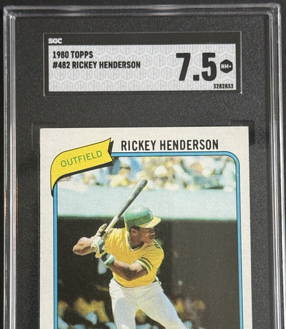 1980 Topps #482 Rickey Henderson Rookie SGC 7.5 NM+ Looks Nicer Razor Sharp HOF