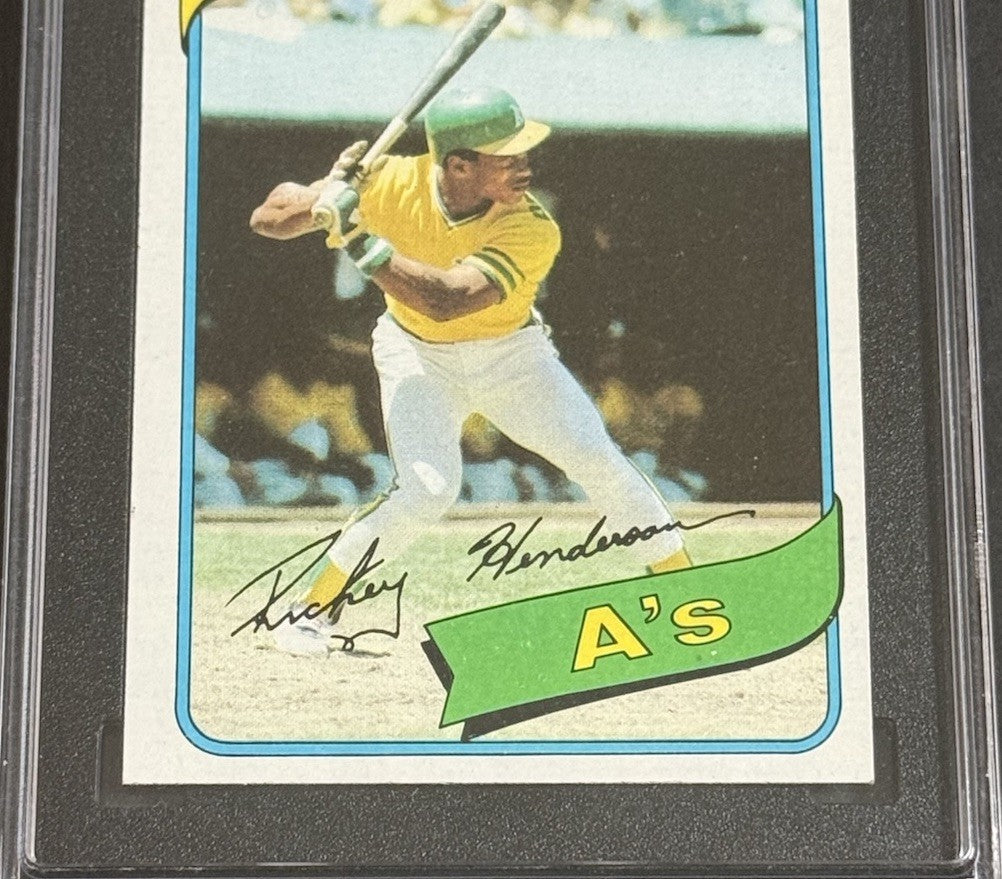 1980 Topps #482 Rickey Henderson Rookie SGC 7.5 NM+ Looks Nicer Razor Sharp HOF