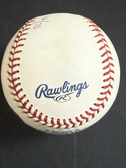 Barry Bonds & Randy Johnson 5x MVP Cy Signed MLB Baseball /73 Auto Goldin Coa