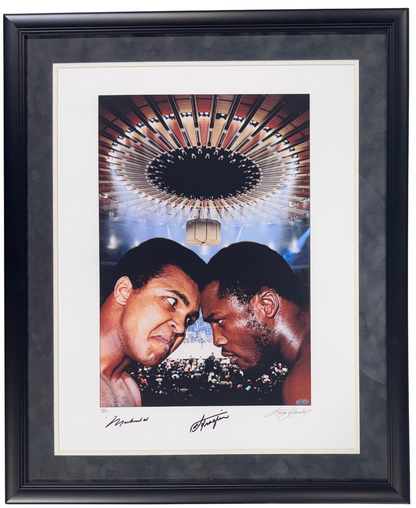 Muhammad Ali Joe Frazier Signed Kalinsky Photo LE/250 Framed Auto Steiner COA