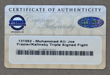 Muhammad Ali Joe Frazier Signed Kalinsky Photo LE/250 Framed Auto Steiner COA