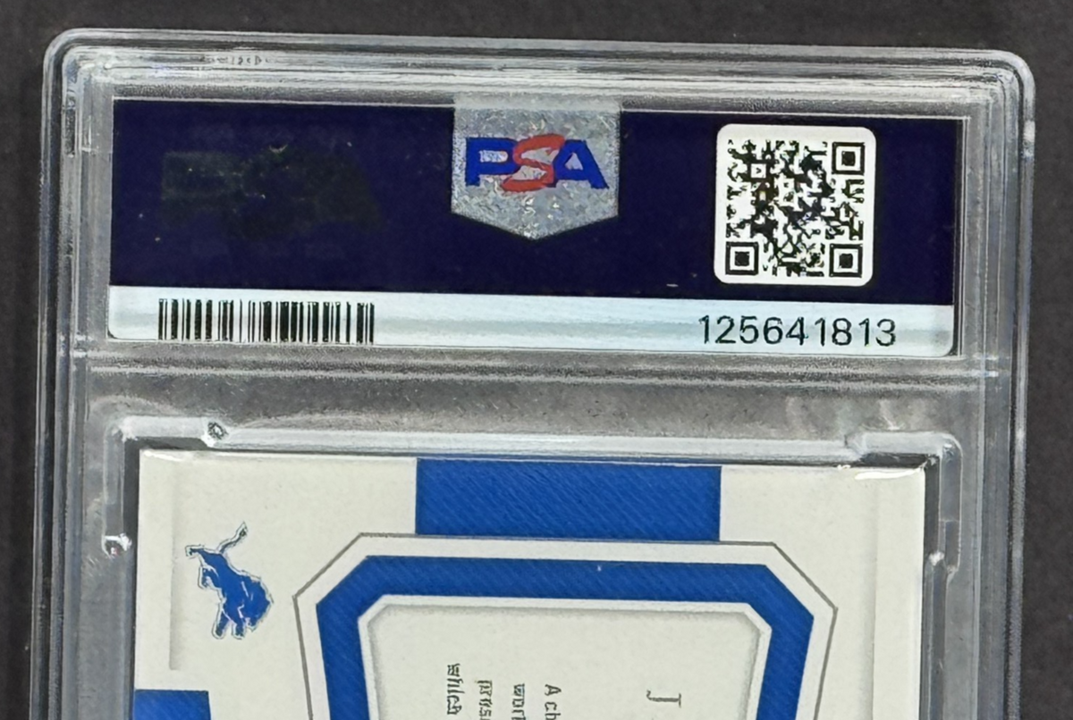 Jameson Williams National Treasures RPA Laundry Tag LE 1/5 Auto PSA 8 Lions RC