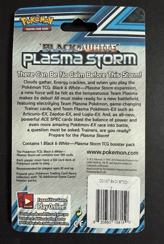 Pokemon TCG Black & White Plasma Storm Vintage Booster Blister Pack Infernape