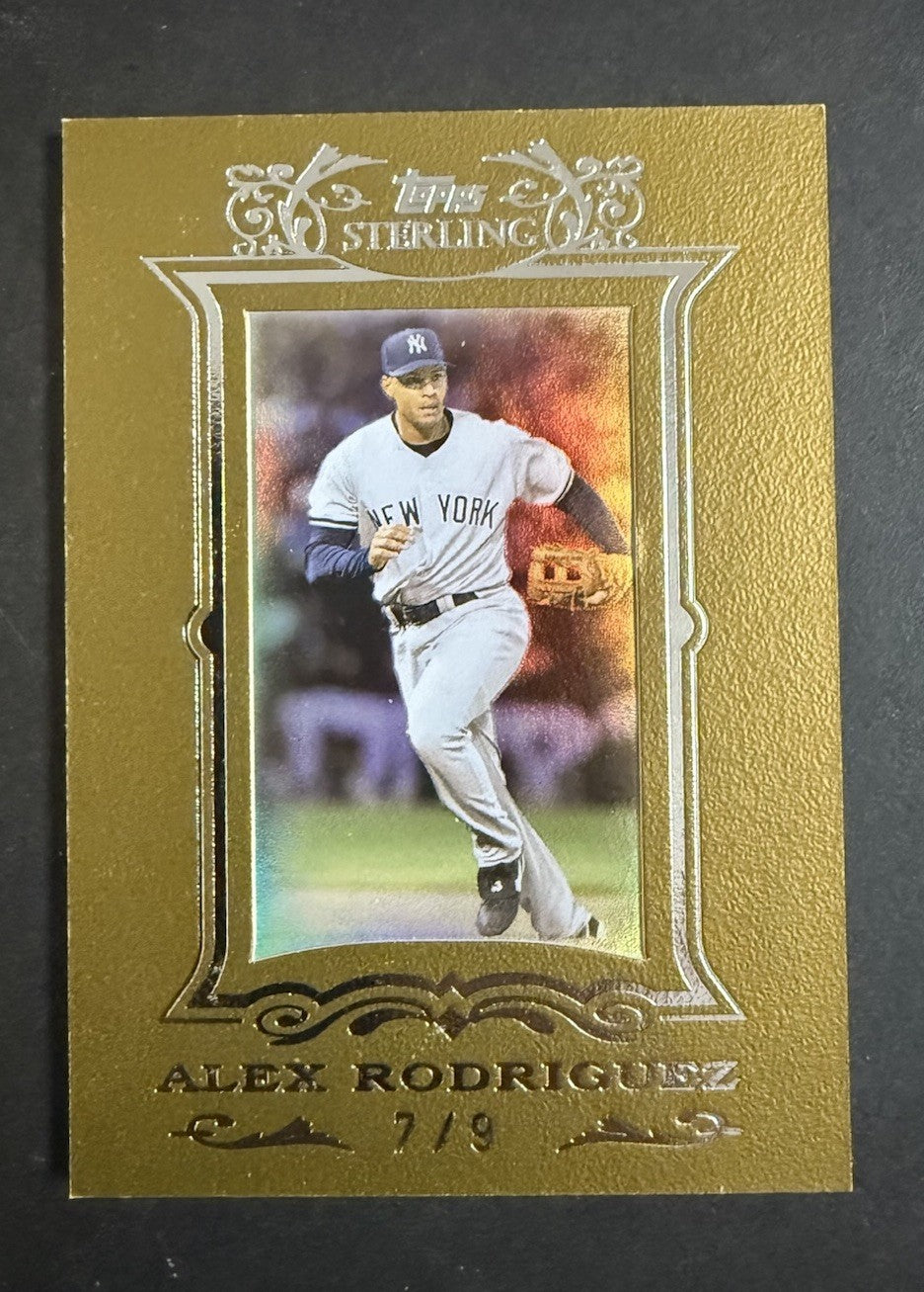 2007 Topps Sterling Alex Rodriguez Framed Gold #/9 New York Yankees Nm