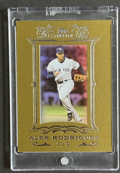 2007 Topps Sterling Alex Rodriguez Framed Gold #/9 New York Yankees Nm