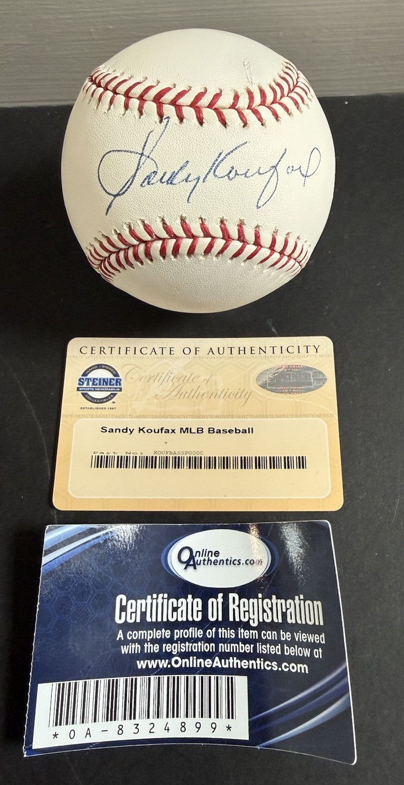 Sandy Koufax Signed Official MLB Witnessed Holo Baseball Auto Steiner OA Coa Hof