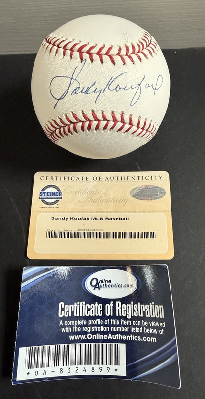 Sandy Koufax Signed Official MLB Witnessed Holo Baseball Auto Steiner OA Coa Hof