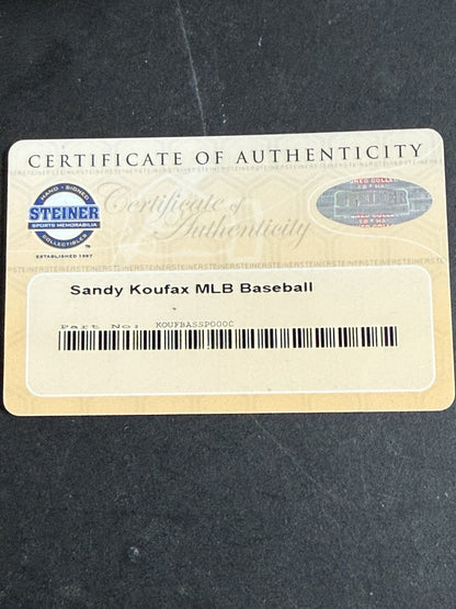 Sandy Koufax Signed Official MLB Witnessed Holo Baseball Auto Steiner OA Coa Hof