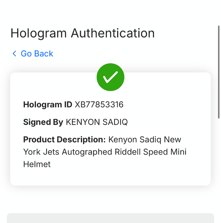 Kenyon Sadiq Signed Riddell Mini Helmet Rookie Auto Fanatics NY Jets 1st Rd Pick