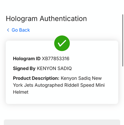 Kenyon Sadiq Signed Riddell Mini Helmet Rookie Auto Fanatics NY Jets 1st Rd Pick