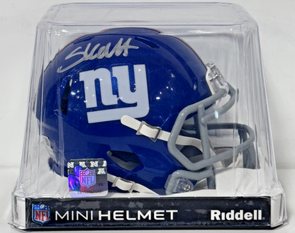 Cam Skattebo Signed Riddell Speed Mini Helmet Auto Fanatics COA NY Giants