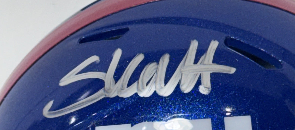 Cam Skattebo Signed Riddell Speed Mini Helmet Auto Fanatics COA NY Giants